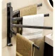 Towel Holder with Movable Arms, Black
