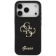 Guess Silicone Big 4G Script dėklas, skirtas iPhone 17 Pro, juodas