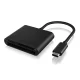 Icy Box IB-CR301-C3 Type-C USB 3.0 kortelių skaitytuvas, juodas
