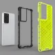 Hibridinis dėklas Honeycomb telefonui Samsung Galaxy S22 Ultra su TPU rėmeliu, mėlynas