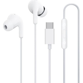 Laidinės ausinės Xiaomi BHR8931GL su USB-C ir mikrofonu, baltos