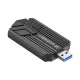 Wozinsky WAX-1800 WiFi 6 USB 3.0 belaidis tinklo adapteris, dviejų dažnių 1800 Mbps, juodas