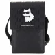 Karl Lagerfeld Saffiano Monogram Choupette telefono krepšelis, juodas