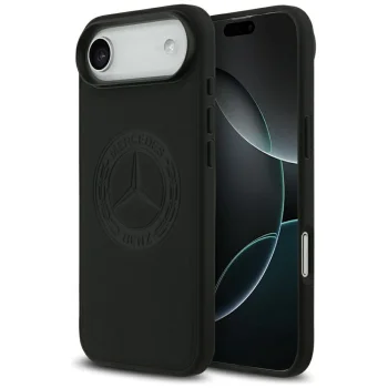 Mercedes Leather Vintage Logo MagSafe dėklas telefonui iPhone Air, juodas