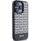 DKNY iPhone 15 Pro Case Leather Printed Pattern Metal Logo MagSafe, Black
