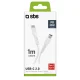 Sbs USB-C - USB-C laidas Power Delivery 25W, 1m, baltas