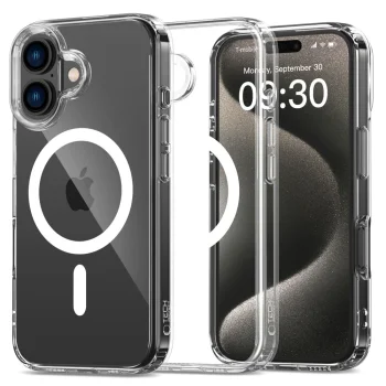 Tech-Protect FlexAir Hybrid MagSafe dėklas iPhone 16, skaidrus