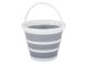 Collapsible Silicone Bucket, 10 L, Grey/White
