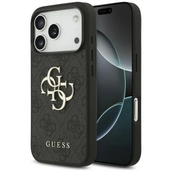 Guess 4G Big Logo dėklas iPhone 17 Pro / 18 Pro, juodas