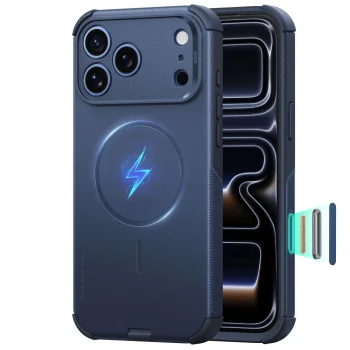 Dėklas ESR Cyber Tough MagSafe skirtas iPhone 18 Pro Max / 17 Pro Max, tamsiai mėlynas