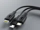 Automobilinis įkroviklis USB-C 15W + USB-A 15W su 3-in-1 laidu, juodas
