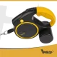 Purlov automatinis pavadėlis šunims su žibintuvėliu, 5 m, 10–25 kg, juodas / geltonas