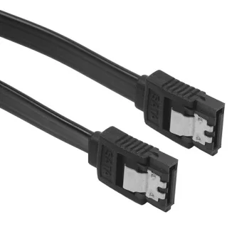 SATA III laidas su fiksatoriais, 0.5m, juodas