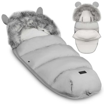 Ricokids Elmi miegmaišis vežimėliui ir rogutėms, 95x48 cm, pilkas