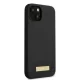 Guess Silicone Logo Plate MagSafe dėklas iPhone 13 6.1\" telefonui, juodas