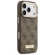Guess 4G Logo Plate MagSafe dėklas telefonui iPhone 17 Pro, rudas