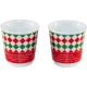 Moka kavinukas Bialetti Mini Express Tricolore Damier su 2 puodeliais, 90 ml