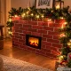 Dekoratyvinis LED židinys-žibintas su liepsnos imitacija, USB / 3x LR14, 25 x 17 x 13 cm, juodas