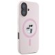 Karl Lagerfeld Silicone Karl&Choupette Heads MagSafe dėklas iPhone 16 Plus, rožinis