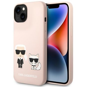 Karl Lagerfeld Silicone MagSafe dėklas iPhone 14 Plus, šviesiai rožinis