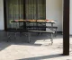 Gardlov Folding Garden Table 180cm with 2 Benches, Black