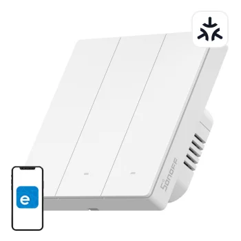 Išmanusis sieninis jungiklis SONOFF M5-3C-86W 3 kanalų Matter WiFi