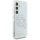 Karl Lagerfeld Rhinestones dėklas Samsung Galaxy S25, skaidrus