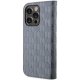 Karl Lagerfeld iPhone 14 Pro Max Wallet Case Saffiano Monogram, Silver