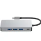 Tech-Protect HB05 9in1 USB-C šakotuvas ir adapteris, pilkas