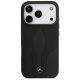 Mercedes dėklas iPhone 17 Pro telefonui Leather The Move MagSafe, juodas