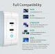Choetech GaN 100W PD Sieninis Įkroviklis, 2x USB-C, Baltas