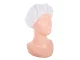 Reusable Shower Cap for Women, Waterproof Bath and Spa Hair Cap, Universal Fit, White