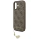 Guess iPhone 17 dėklas 4G Charms Collection MagSafe, rudas