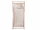 Wooden Beach Lounger Garden Folding Chair, Beige
