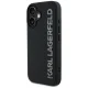 Karl Lagerfeld HC 3D Rubber Elongated Glitter iPhone 16 dėklas, juodas
