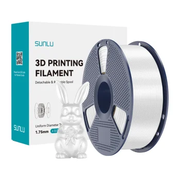 3D spausdintuvo plastikas Sunlu PLA+ Silk, baltas