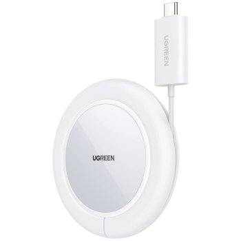 Belaidis „MagSafe“ įkroviklis Ugreen CD245, 15W, baltas