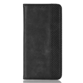 Magnetinis atverčiamas odinis dėklas OnePlus 9, juodas