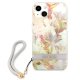 Guess Flower Strap dėklas skirtas iPhone 13 mini, violetinis