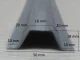 Cinkuoto plieno Omega profilis 1 mm, 3 m (56x18 mm)