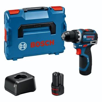 Akumuliatorinis gręžtuvas-suktuvas Bosch GSR 12V-32, 2x 2.0 Ah akumuliatoriai, kroviklis ir L-BOXX