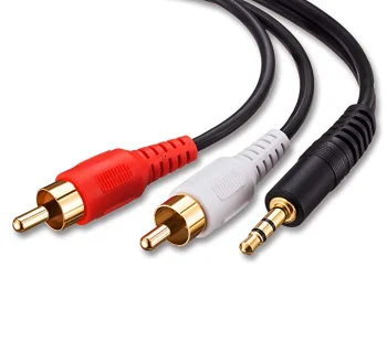 3.5mm Jack to 2x RCA Audio Cable 1.5m Black