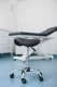 ModernHome Adjustable Swivel Saddle Stool on Wheels, Black