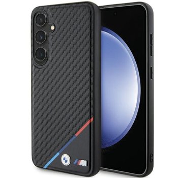 BMW Carbon Tricolor Line MagSafe dėklas Samsung Galaxy S24 telefonui, juodas
