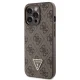 Guess dėklas iPhone 13 / 13 Pro telefonui Crossbody 4G Metal Logo, rudas