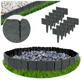 Plonos Garden Edging 2.5 m, Anthracite