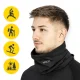 Termo kaklo mova unisex 4FIZJO, juoda