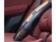Powerful cordless handheld car vacuum cleaner with battery and USB, black/white