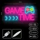 Forever Light Neon PLEXI LED GAME TIME Decorative Light, Multicolor