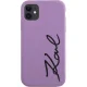 Karl Lagerfeld dėklas iPhone 11 / XR, Silicone Signature, violetinis